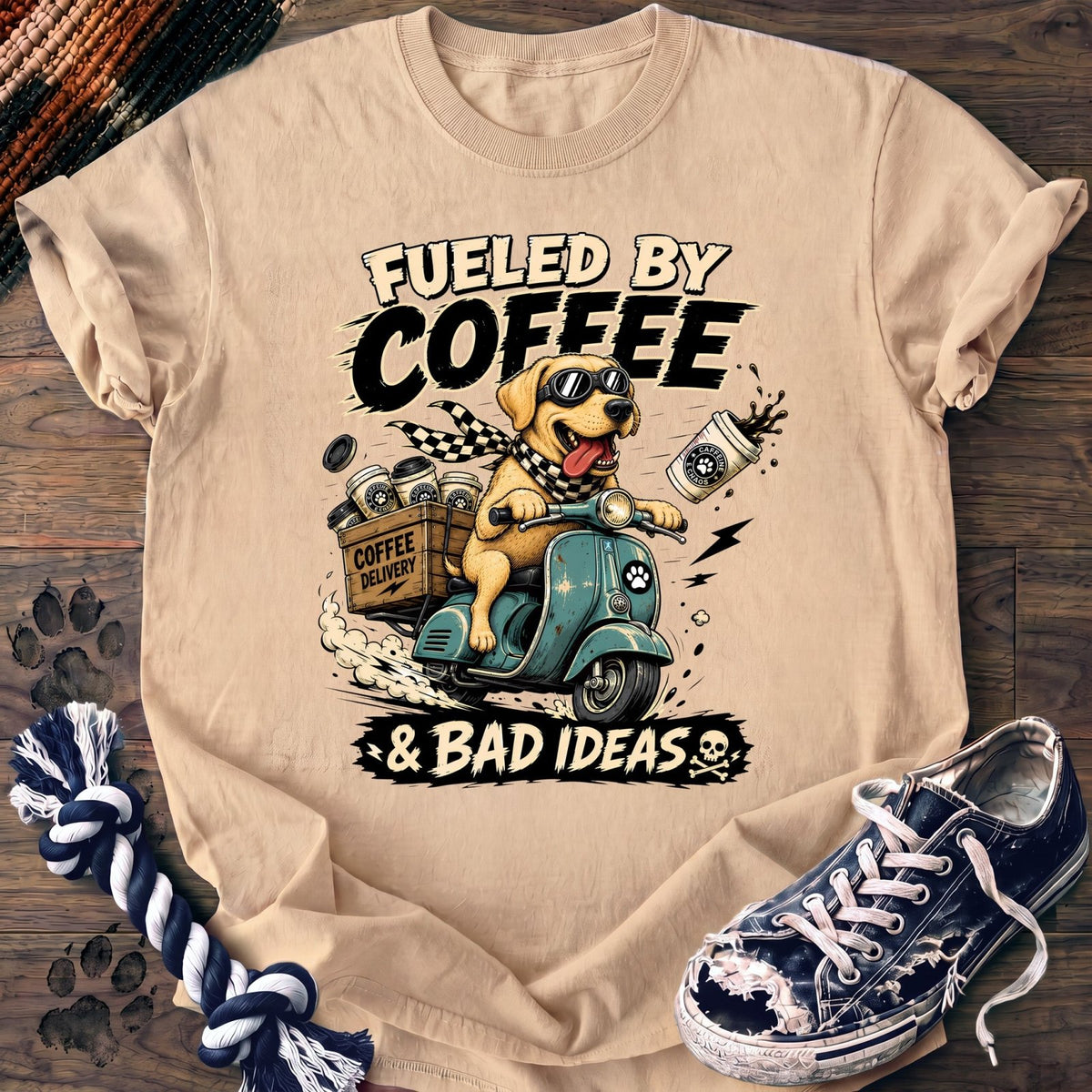 Fueled By Coffee & Bad Ideas - Labrador Retriever - PAWSSION CLUB