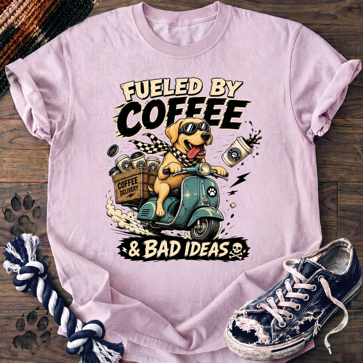 Fueled By Coffee & Bad Ideas - Labrador Retriever - PAWSSION CLUB