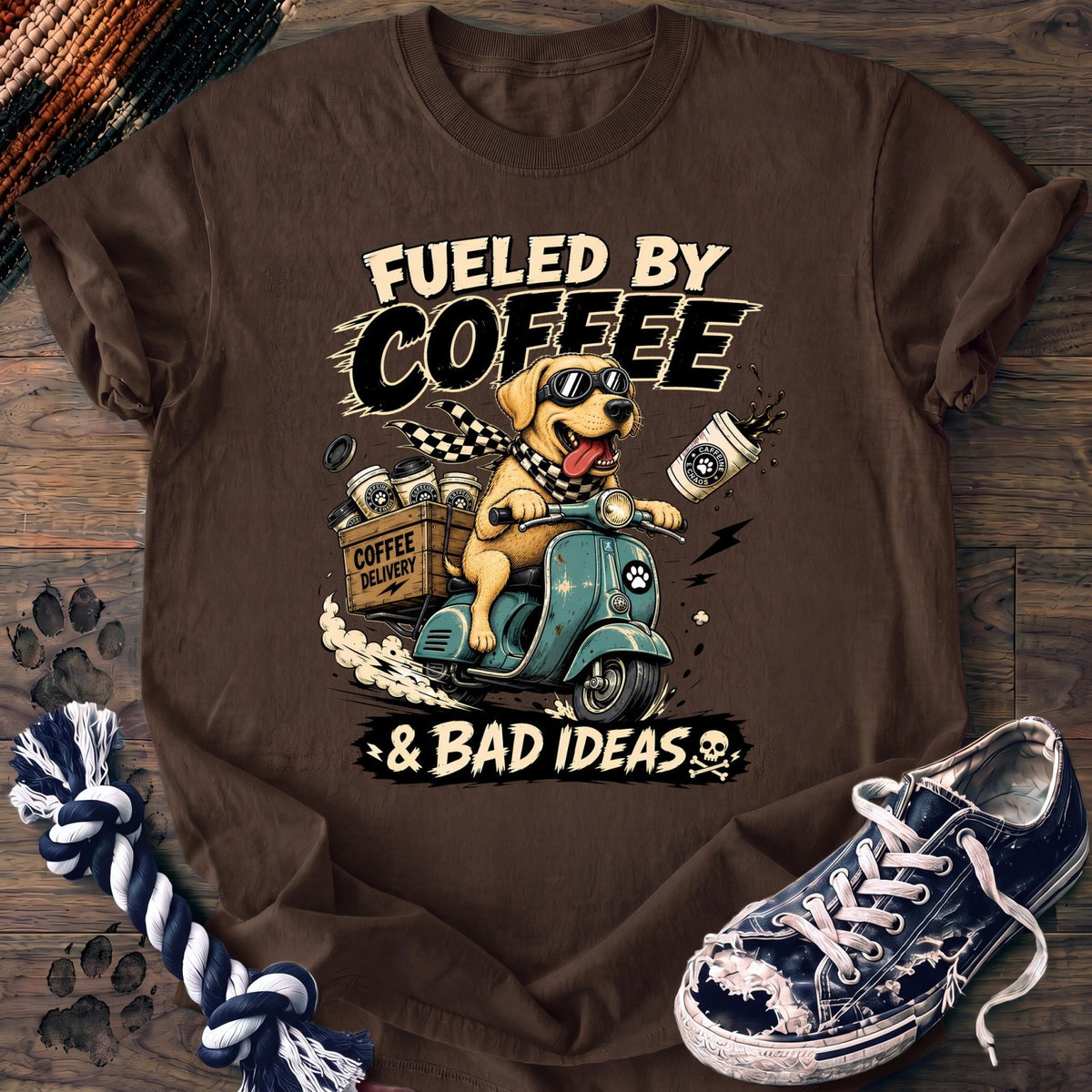 Fueled By Coffee & Bad Ideas - Labrador Retriever - PAWSSION CLUB