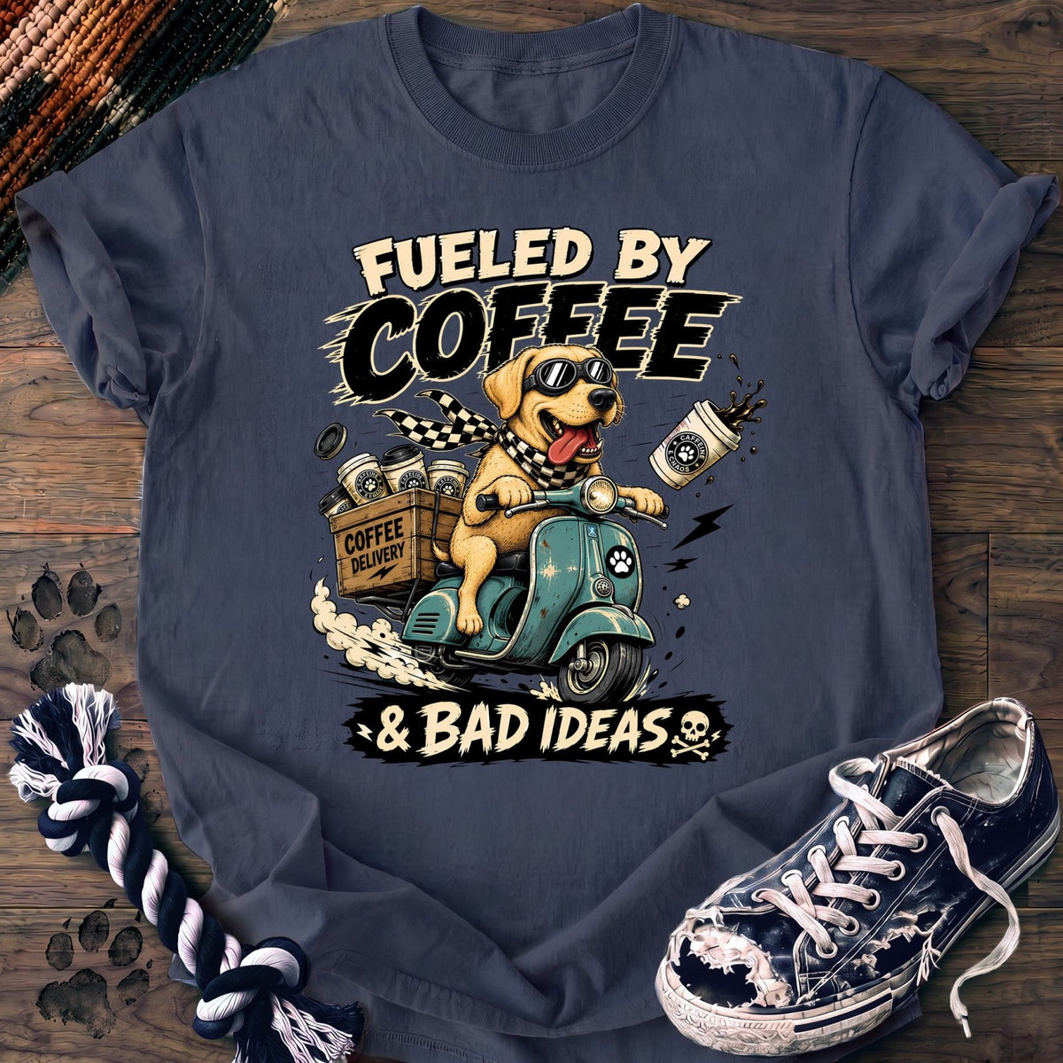 Fueled By Coffee & Bad Ideas - Labrador Retriever - PAWSSION CLUB