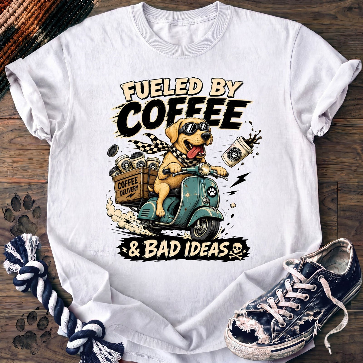 Fueled By Coffee & Bad Ideas - Labrador Retriever - PAWSSION CLUB