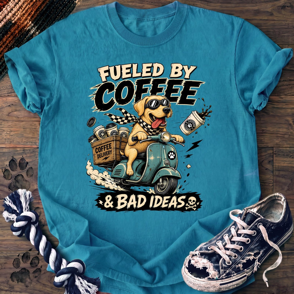 Fueled By Coffee & Bad Ideas - Labrador Retriever - PAWSSION CLUB