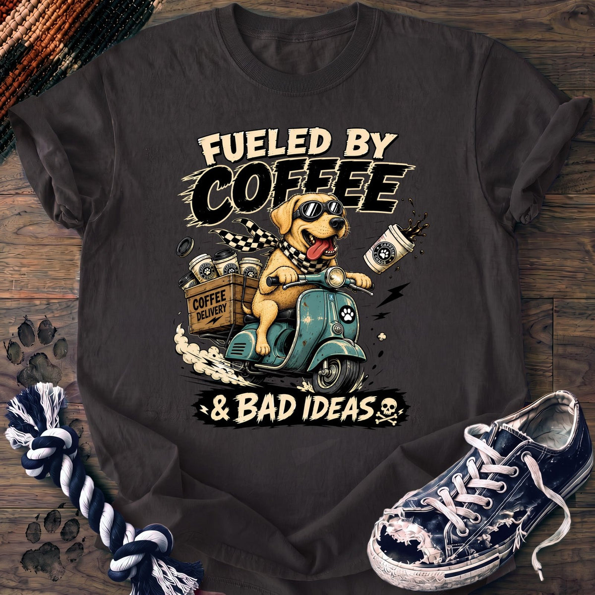Fueled By Coffee & Bad Ideas - Labrador Retriever - PAWSSION CLUB