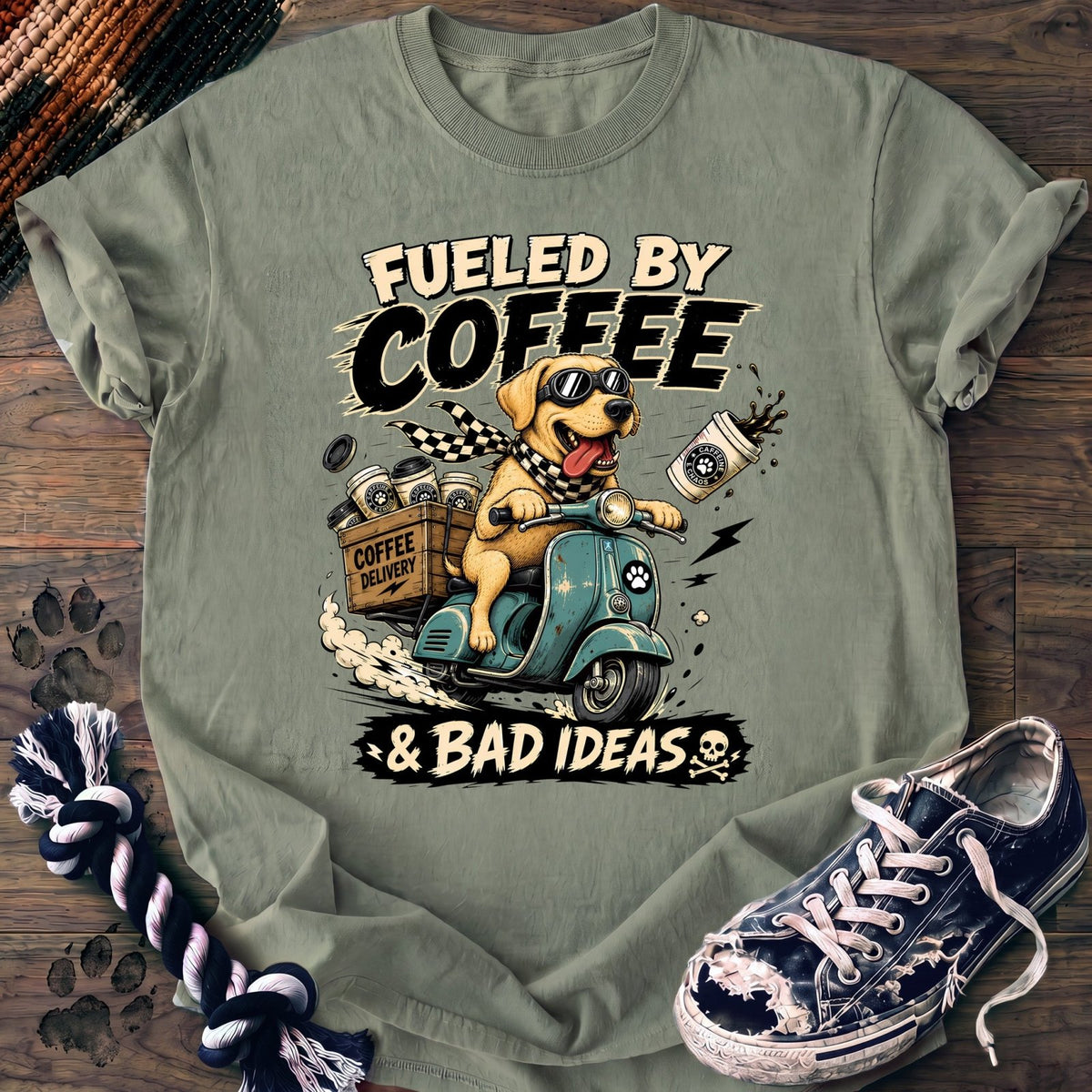 Fueled By Coffee & Bad Ideas - Labrador Retriever - PAWSSION CLUB