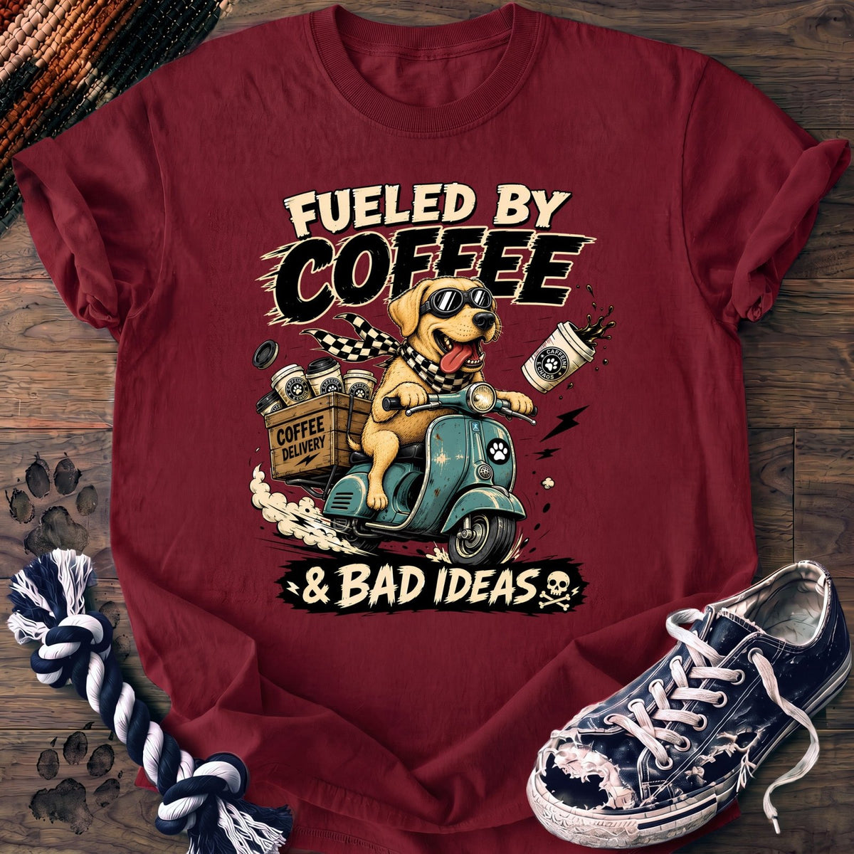 Fueled By Coffee & Bad Ideas - Labrador Retriever - PAWSSION CLUB