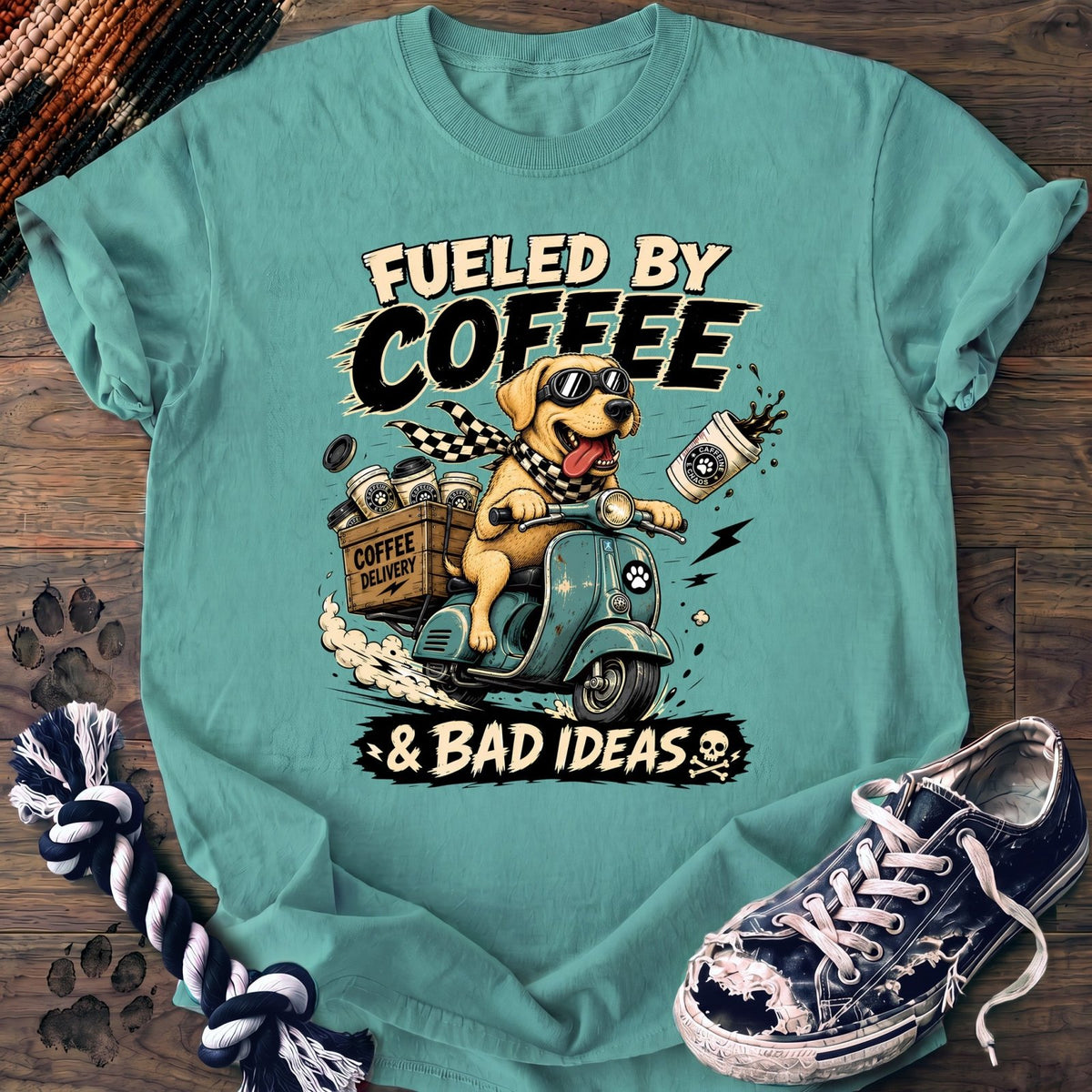 Fueled By Coffee & Bad Ideas - Labrador Retriever - PAWSSION CLUB