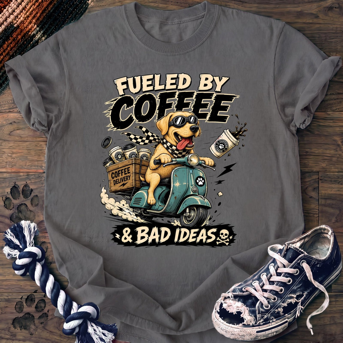 Fueled By Coffee & Bad Ideas - Labrador Retriever - PAWSSION CLUB