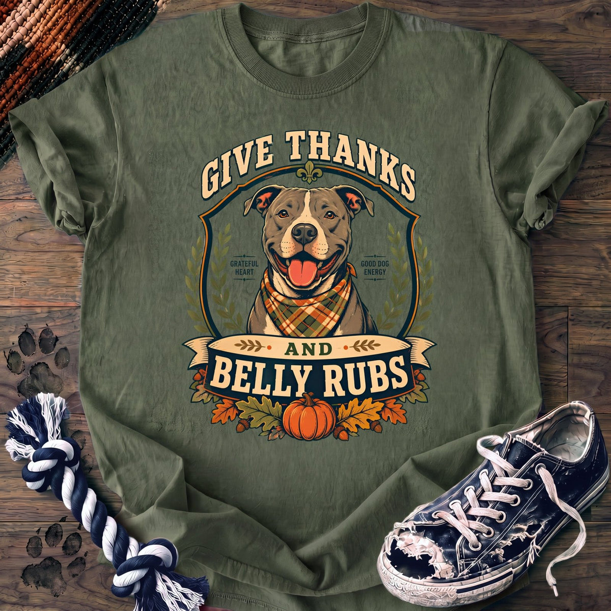 Give Thanks And Belly Rubs - Pitbull - PAWSSION CLUB