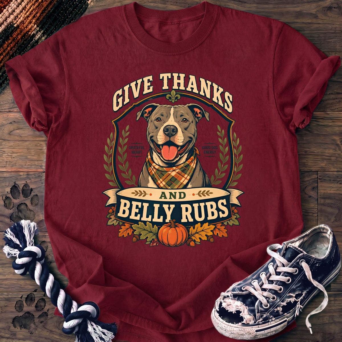 Give Thanks And Belly Rubs - Pitbull - PAWSSION CLUB