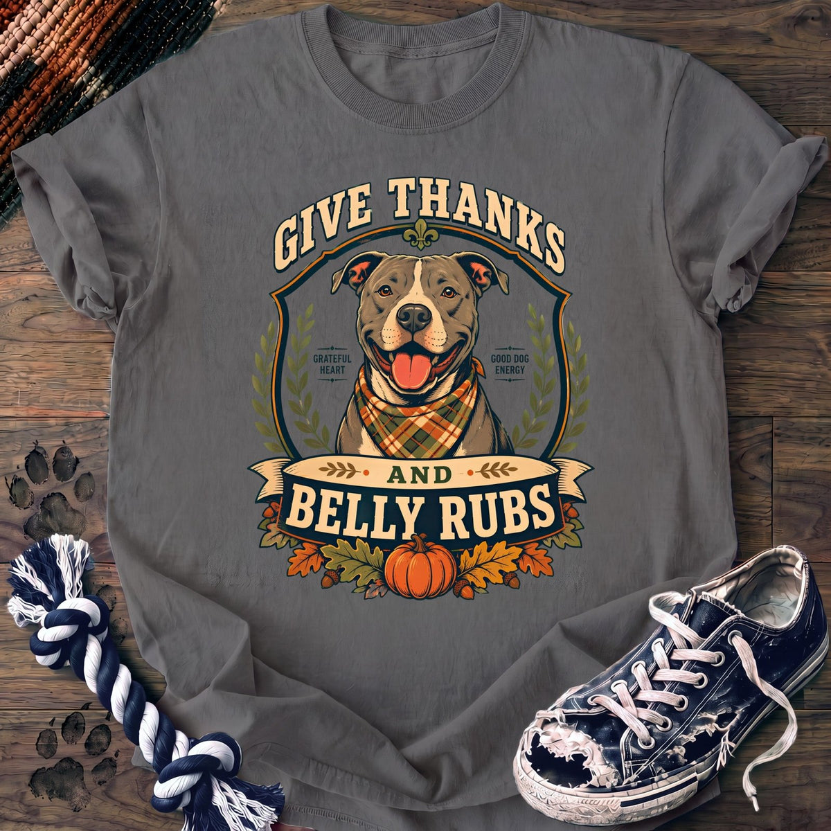 Give Thanks And Belly Rubs - Pitbull - PAWSSION CLUB