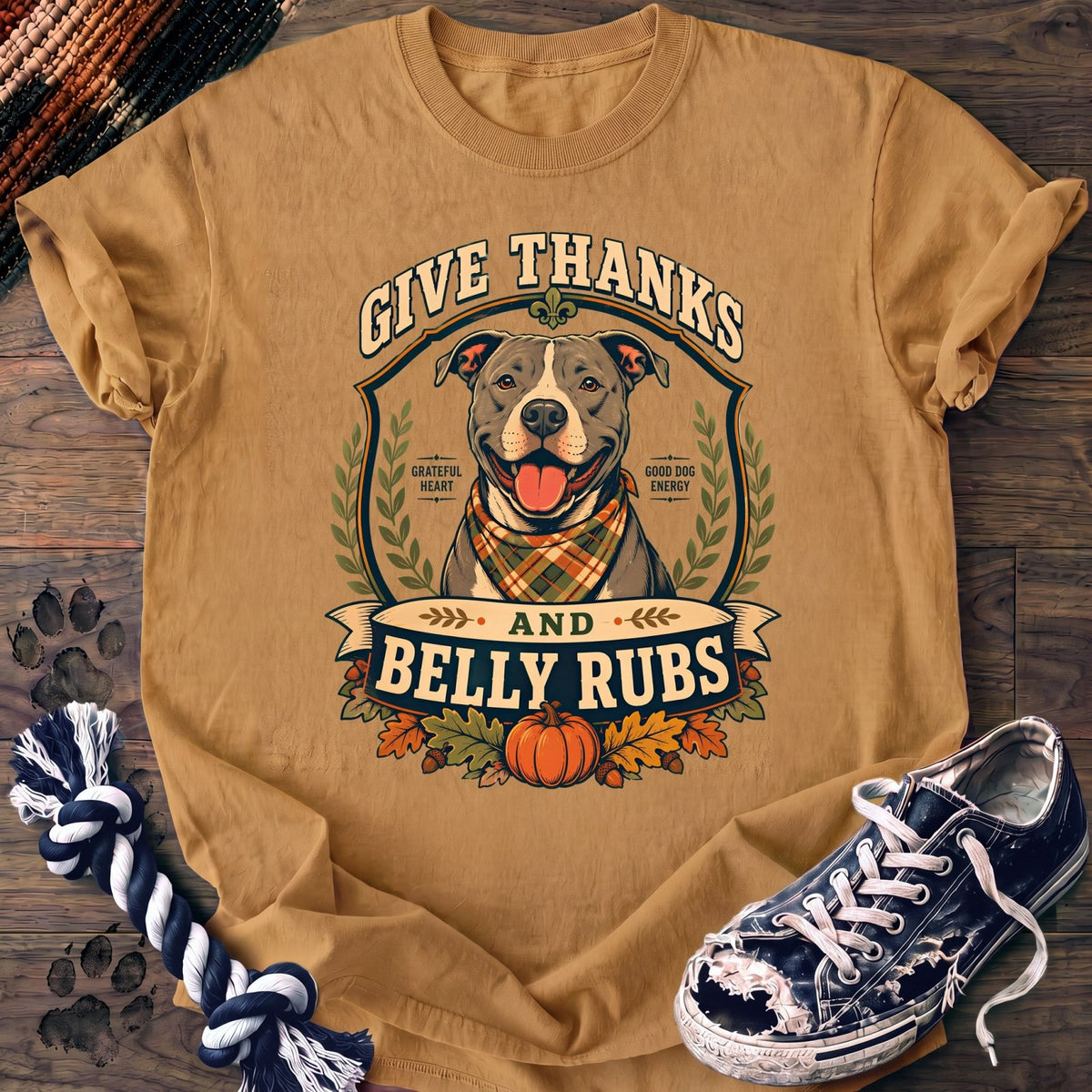 Give Thanks And Belly Rubs - Pitbull - PAWSSION CLUB