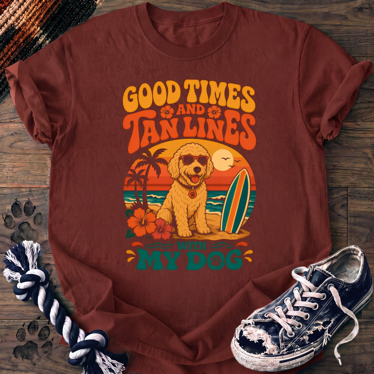 Good Times And Tan Lines With My Dog - Goldendoodle - PAWSSION CLUB