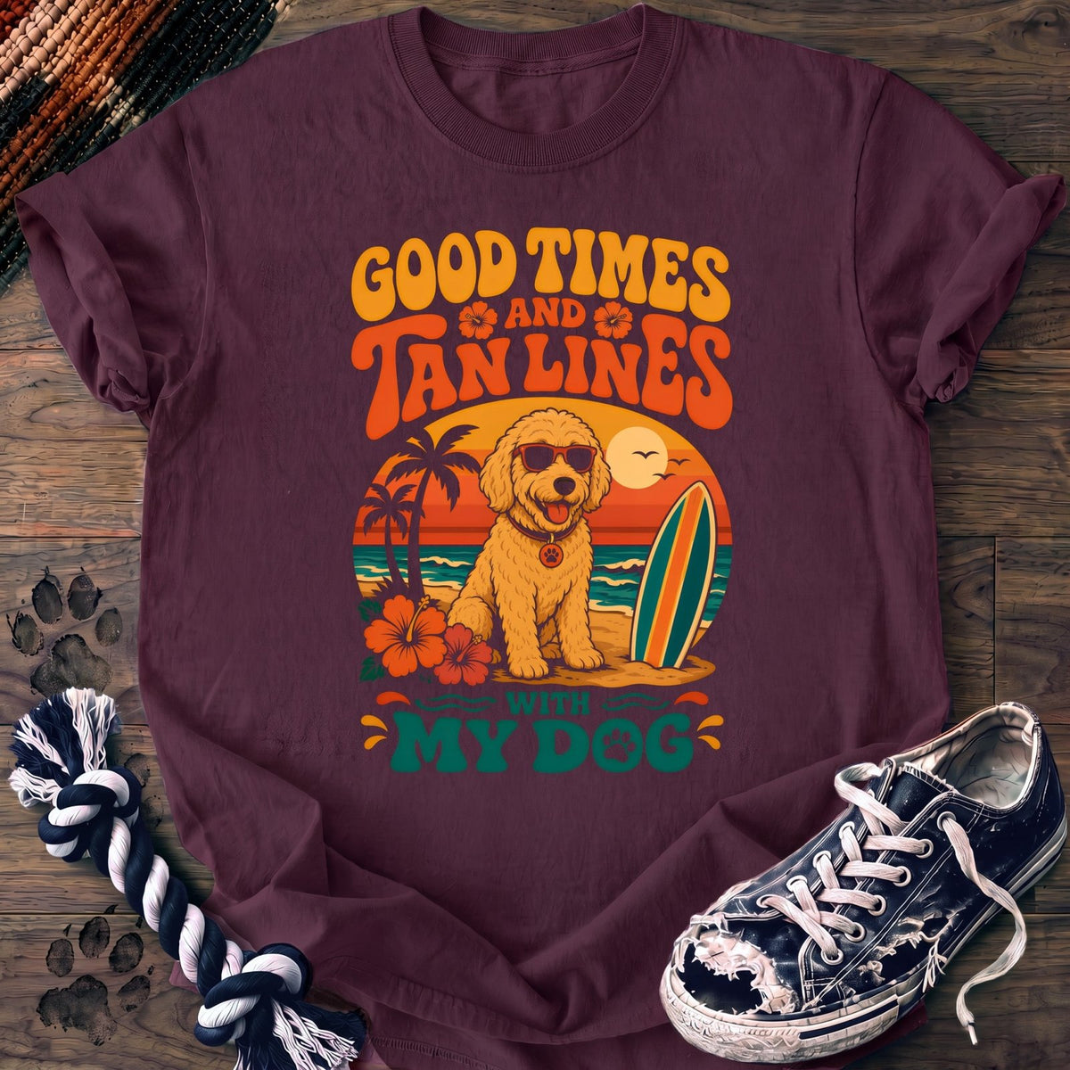 Good Times And Tan Lines With My Dog - Goldendoodle - PAWSSION CLUB