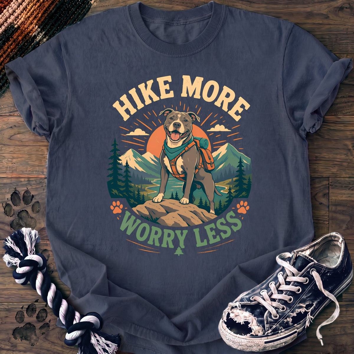 Hike More Worry Less - Pitbull - PAWSSION CLUB