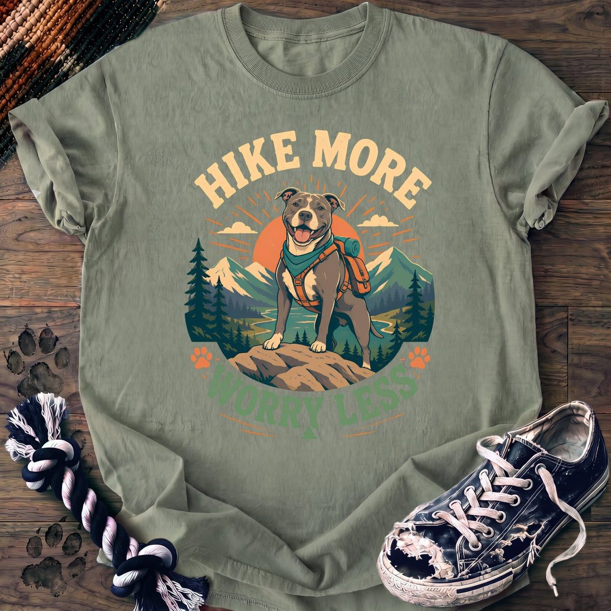 Hike More Worry Less - Pitbull - PAWSSION CLUB