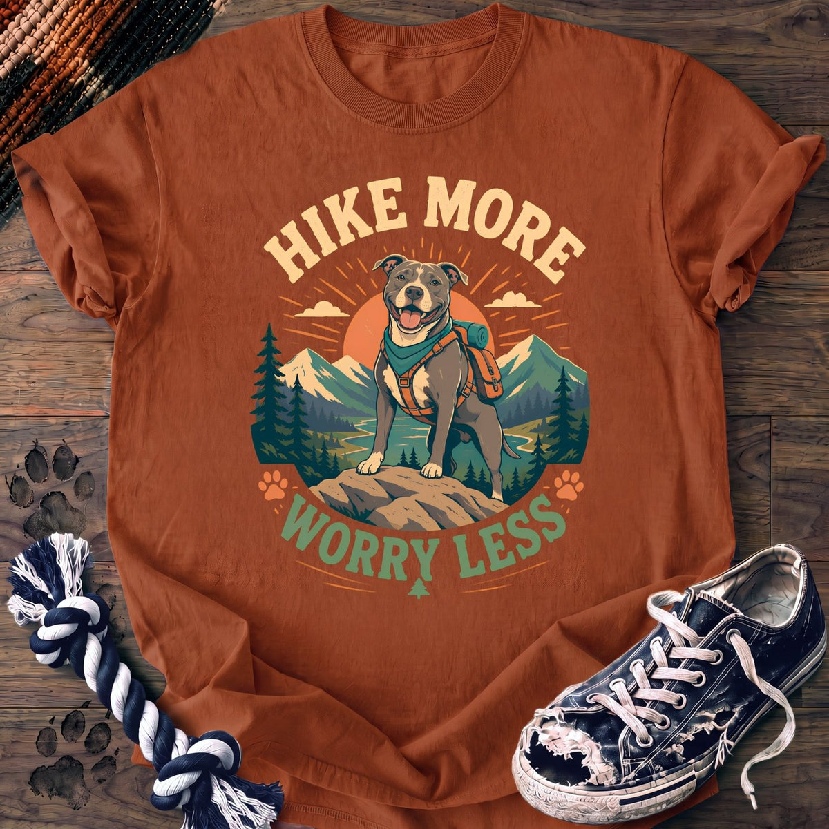 Hike More Worry Less - Pitbull - PAWSSION CLUB