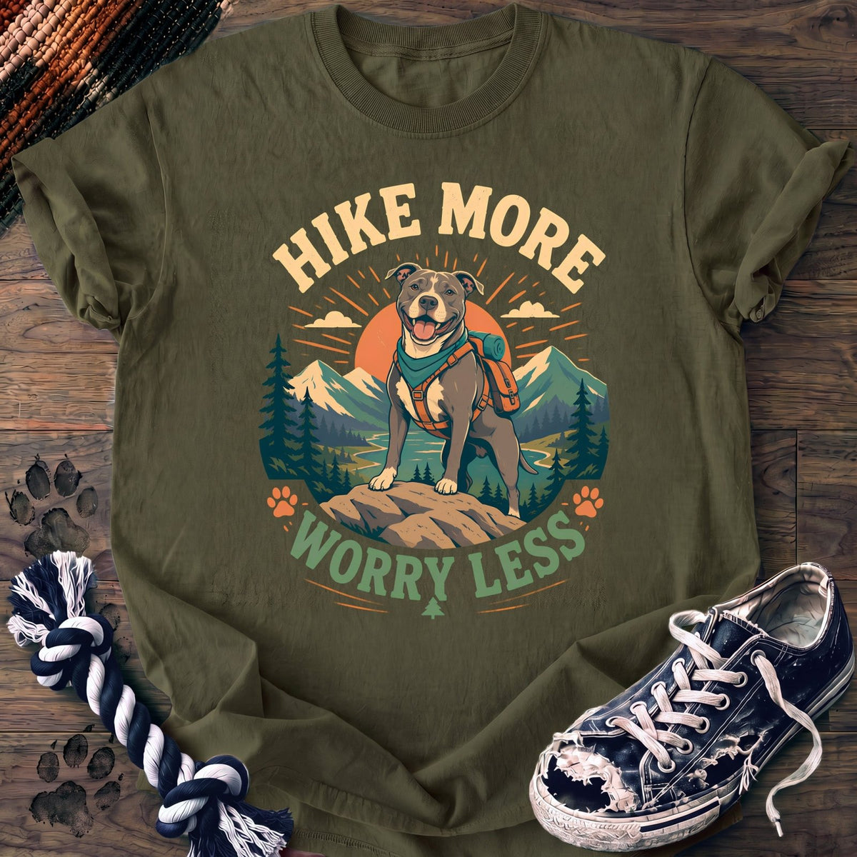 Hike More Worry Less - Pitbull - PAWSSION CLUB
