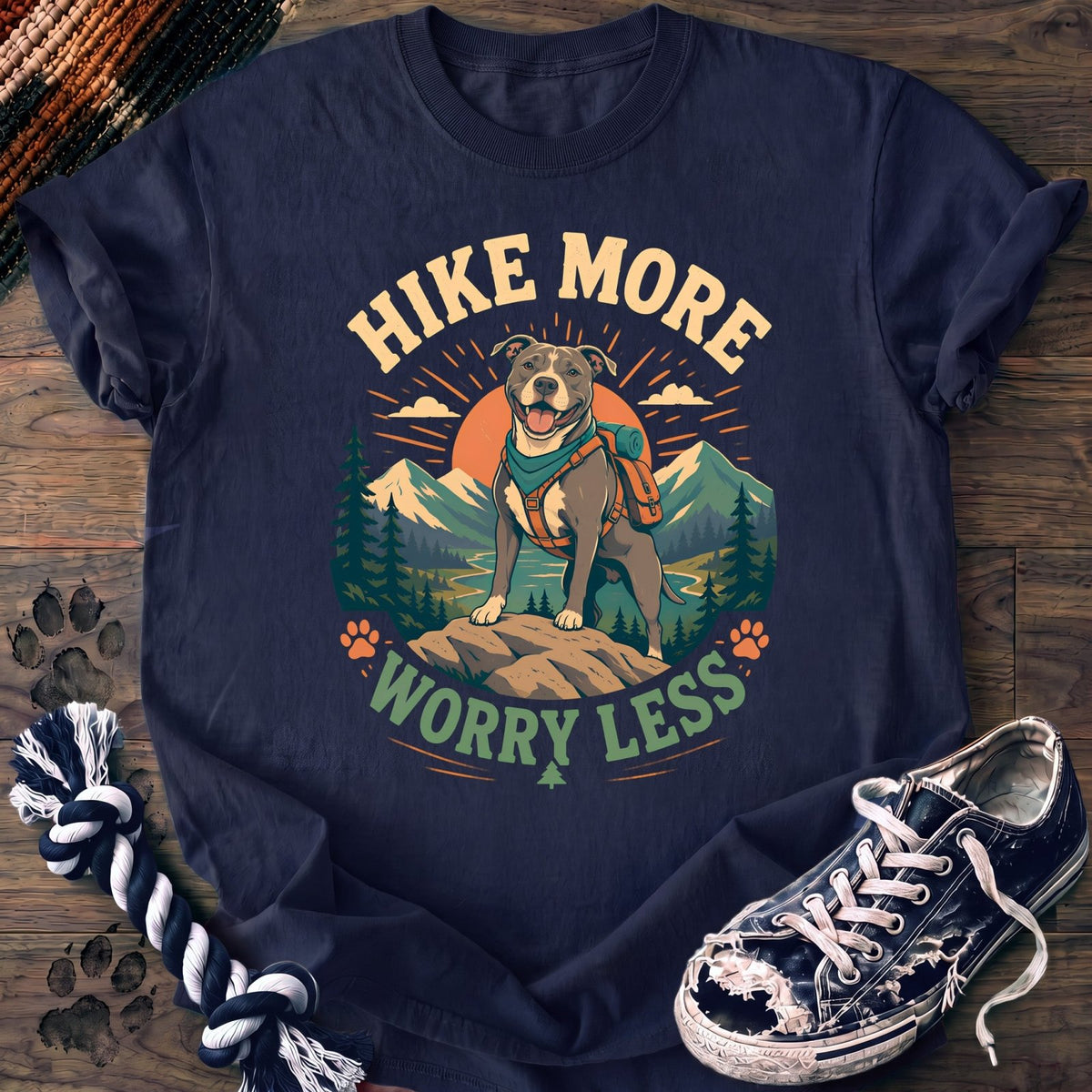 Hike More Worry Less - Pitbull - PAWSSION CLUB