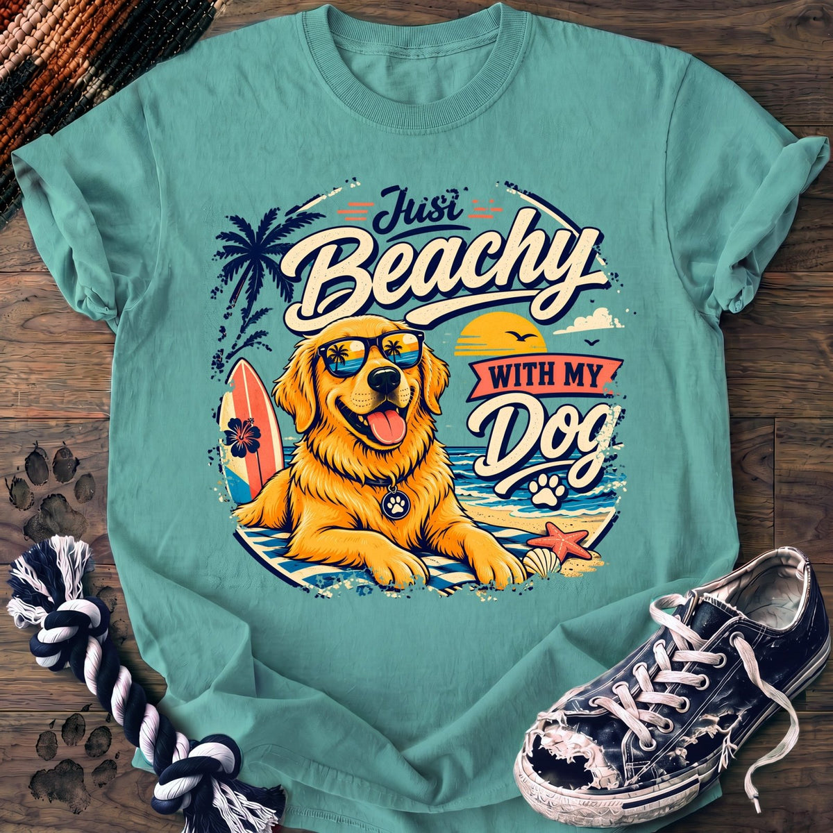 Just Beachy With My Dog - Golden Retriever - PAWSSION CLUB