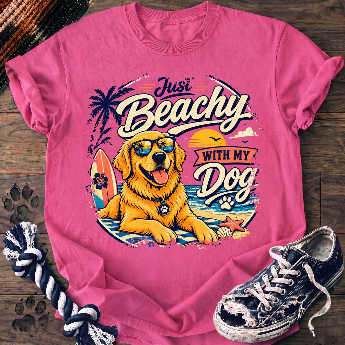 Just Beachy With My Dog - Golden Retriever - PAWSSION CLUB
