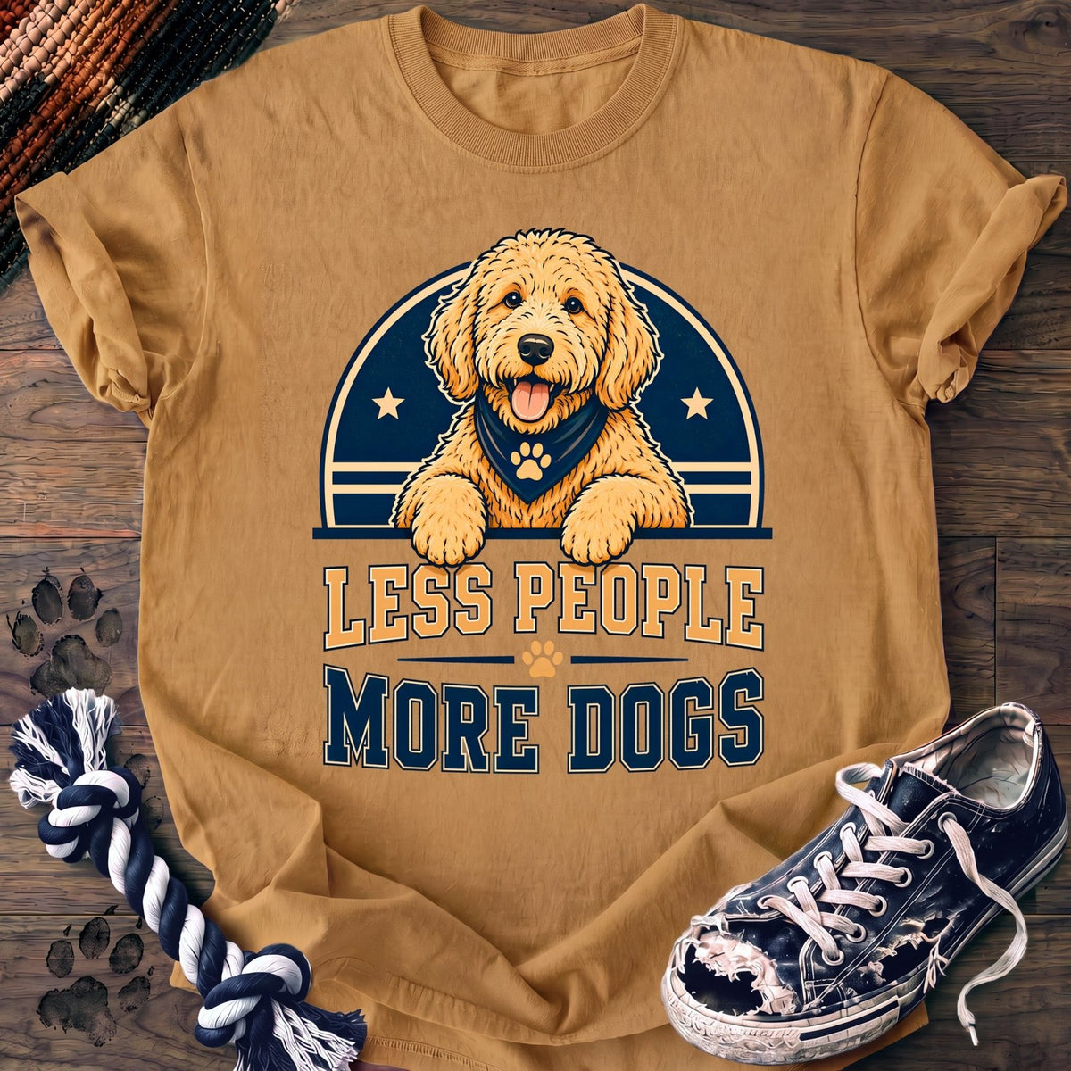 Less People More Dogs - Goldendoodle - PAWSSION CLUB