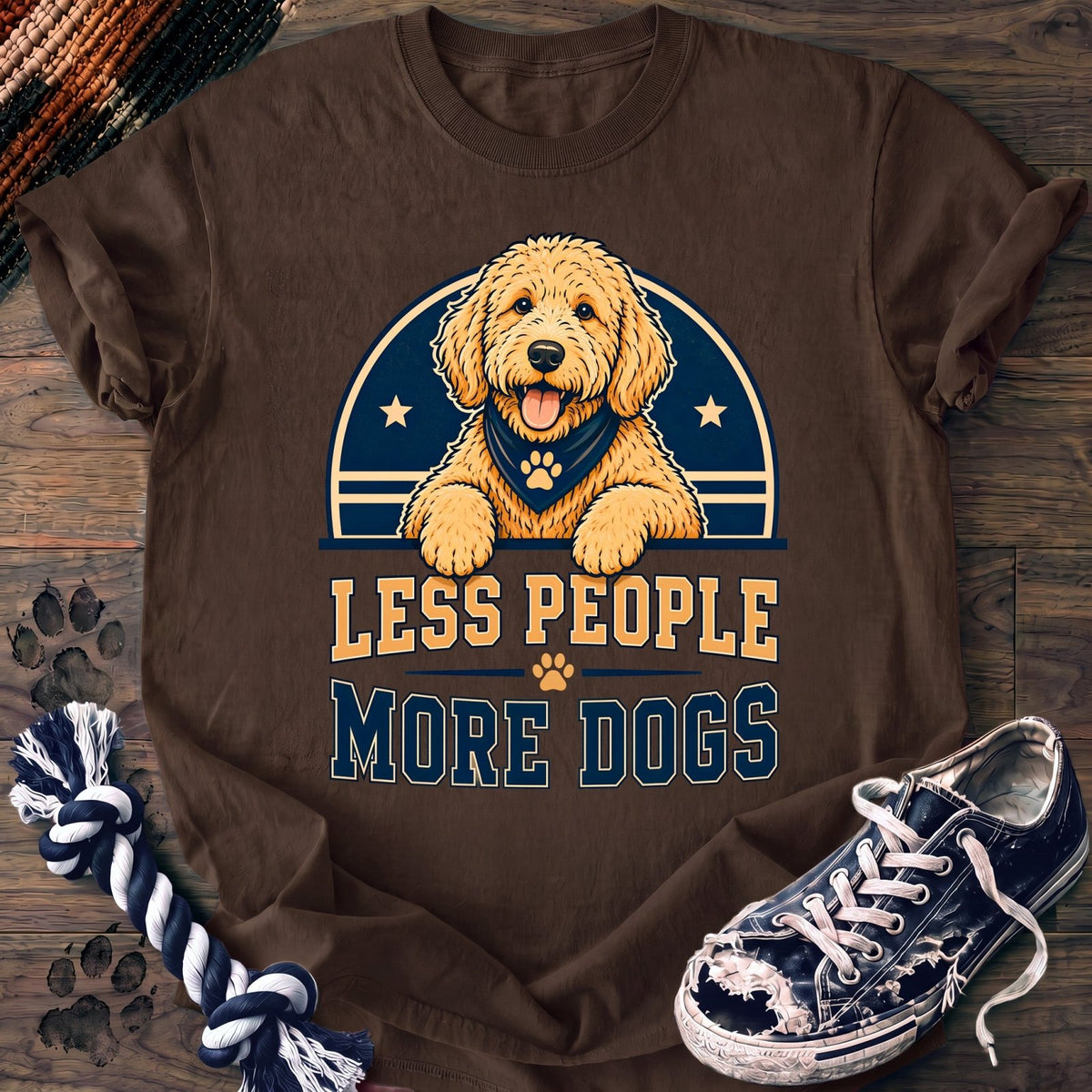 Less People More Dogs - Goldendoodle - PAWSSION CLUB