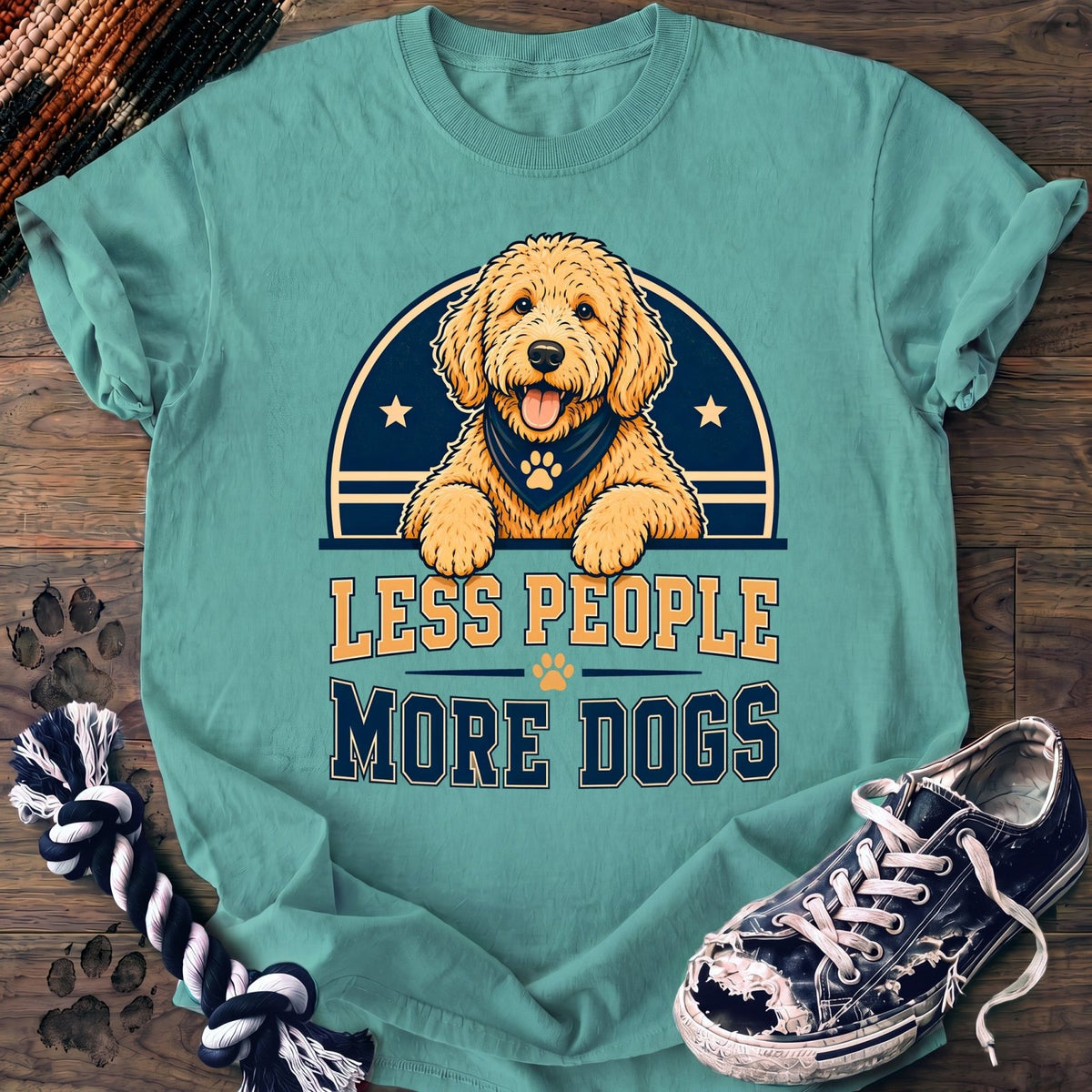 Less People More Dogs - Goldendoodle - PAWSSION CLUB