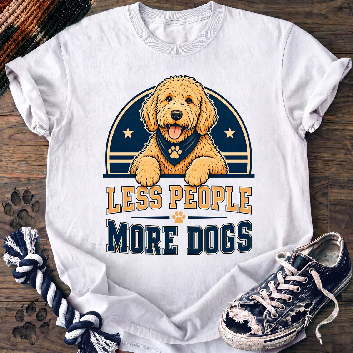 Less People More Dogs - Goldendoodle - PAWSSION CLUB