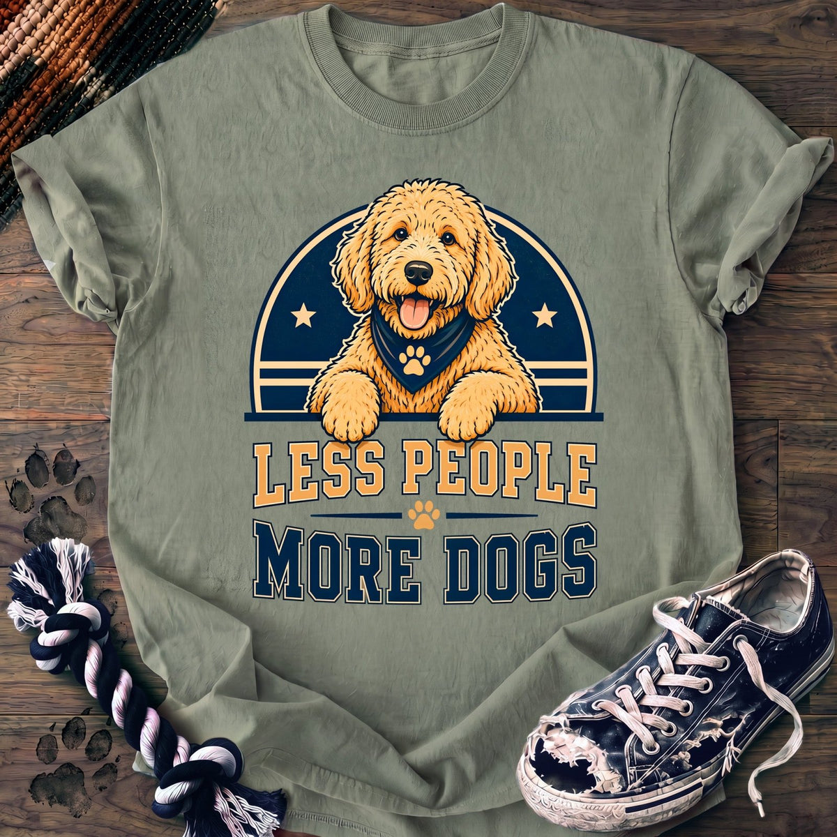 Less People More Dogs - Goldendoodle - PAWSSION CLUB