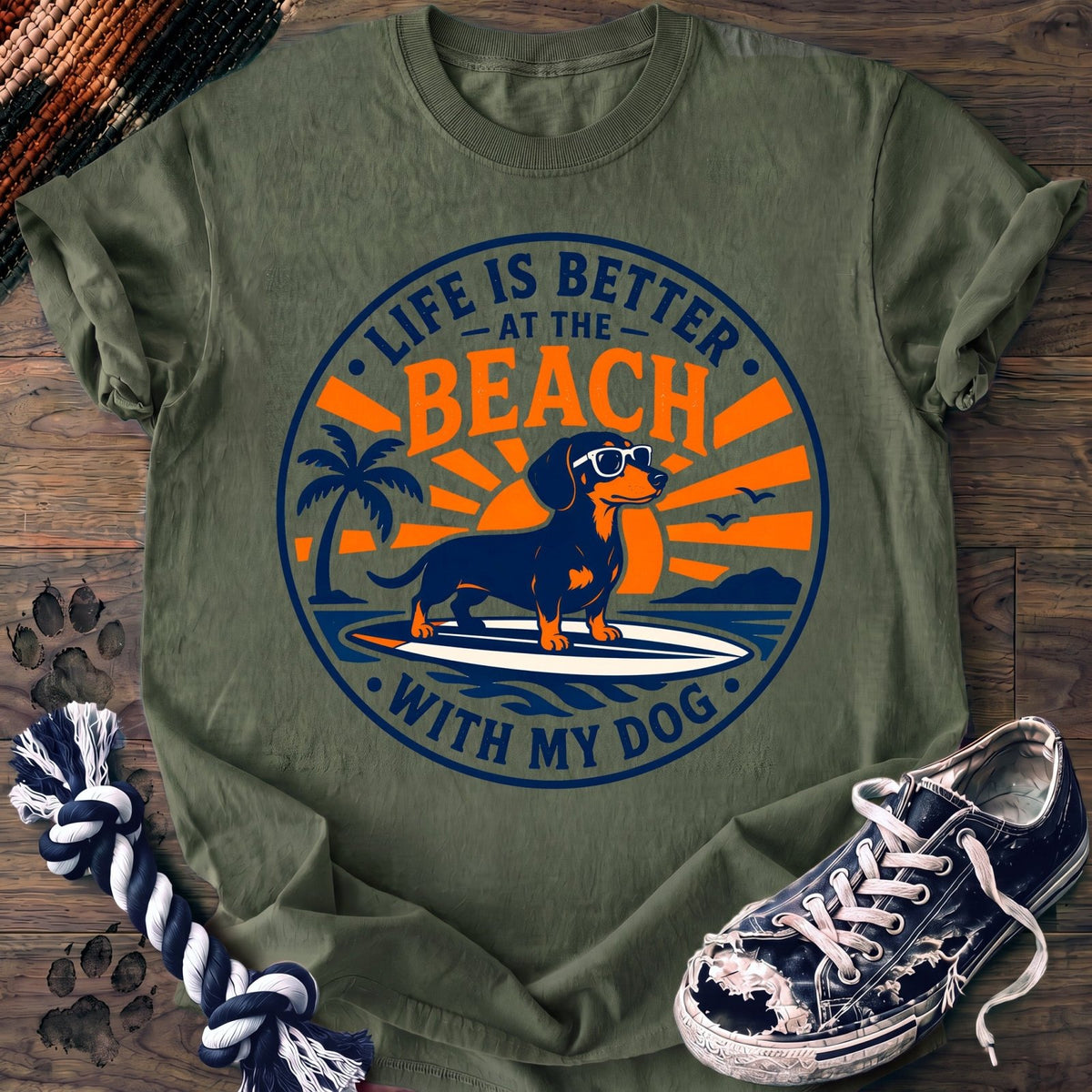 Life Is Better At The Beach With My Dog - Dachshund - PAWSSION CLUB