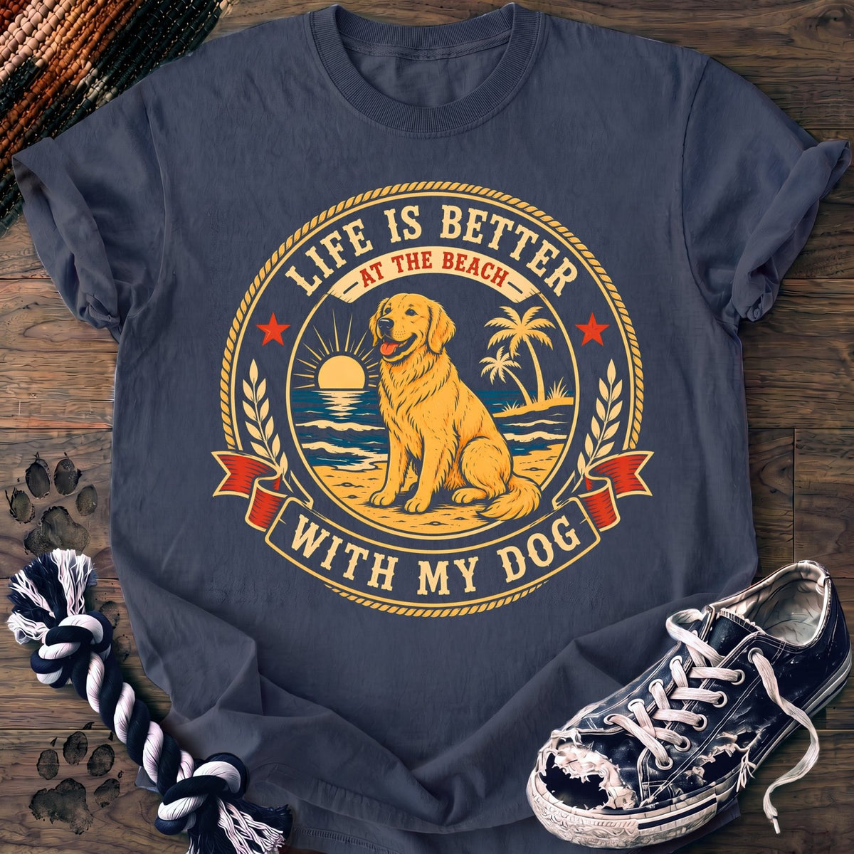 Life Is Better At The Beach With My Dog - Golden Retriever - PAWSSION CLUB