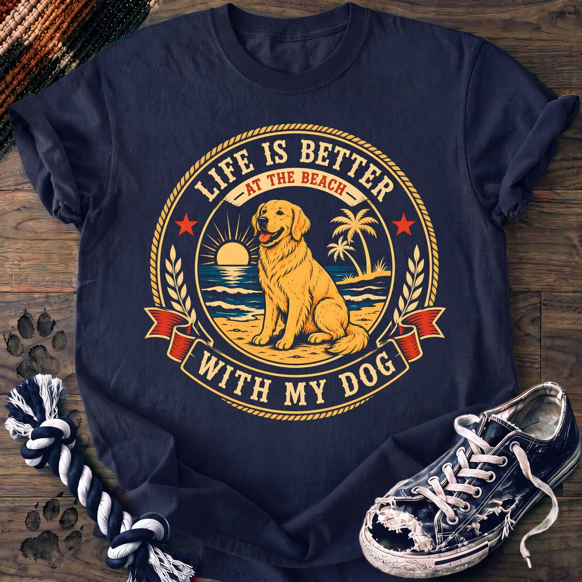 Life Is Better At The Beach With My Dog - Golden Retriever - PAWSSION CLUB