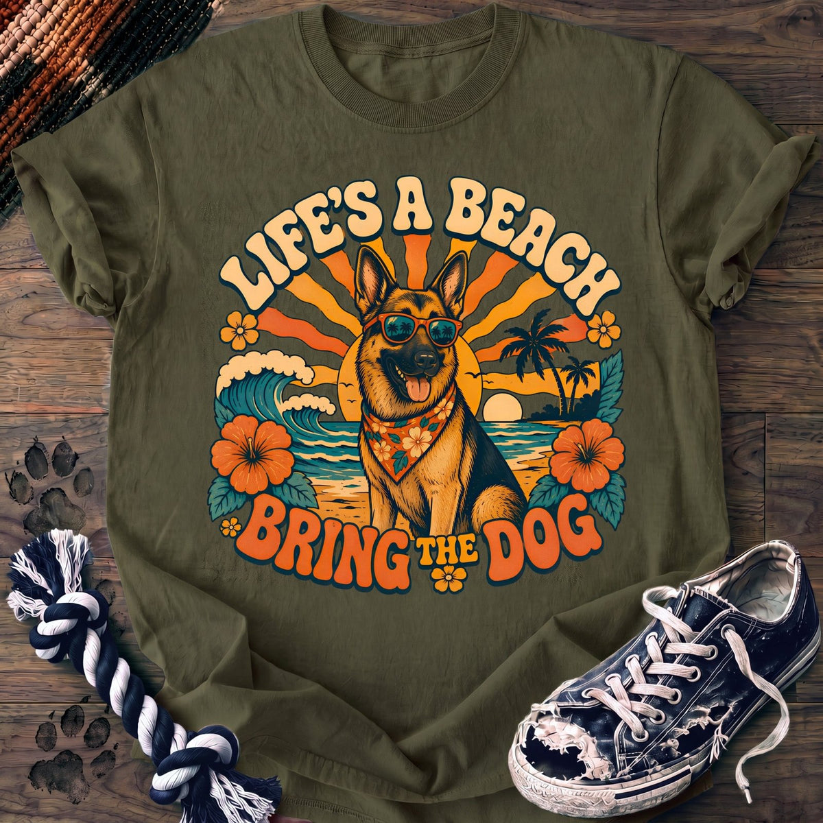 Lifes A Beach Bring The Dog - German Shepherd - PAWSSION CLUB
