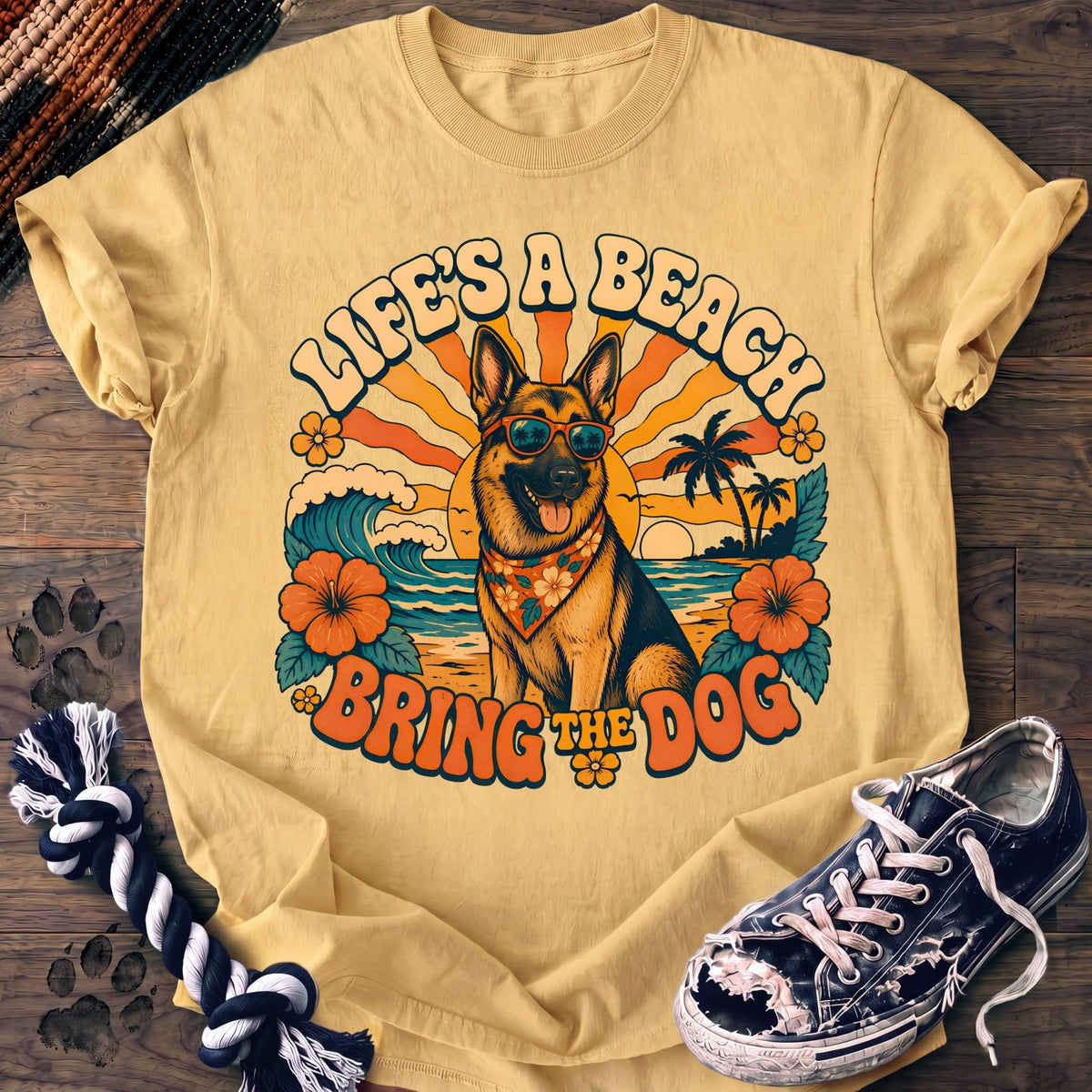 Lifes A Beach Bring The Dog - German Shepherd - PAWSSION CLUB