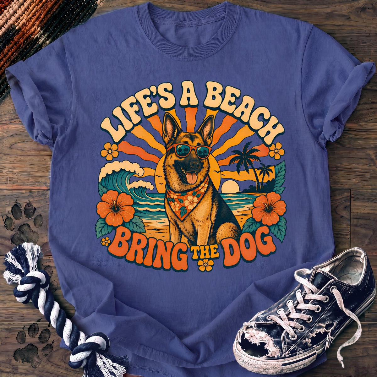 Lifes A Beach Bring The Dog - German Shepherd - PAWSSION CLUB