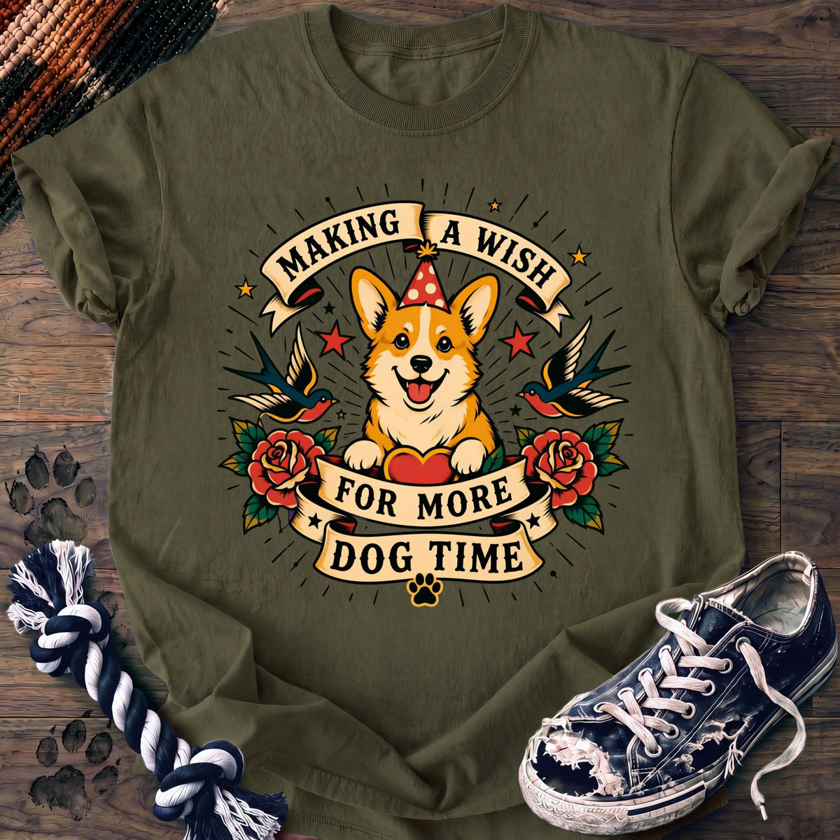Making A Wish For More Dog Time - Corgi - PAWSSION CLUB