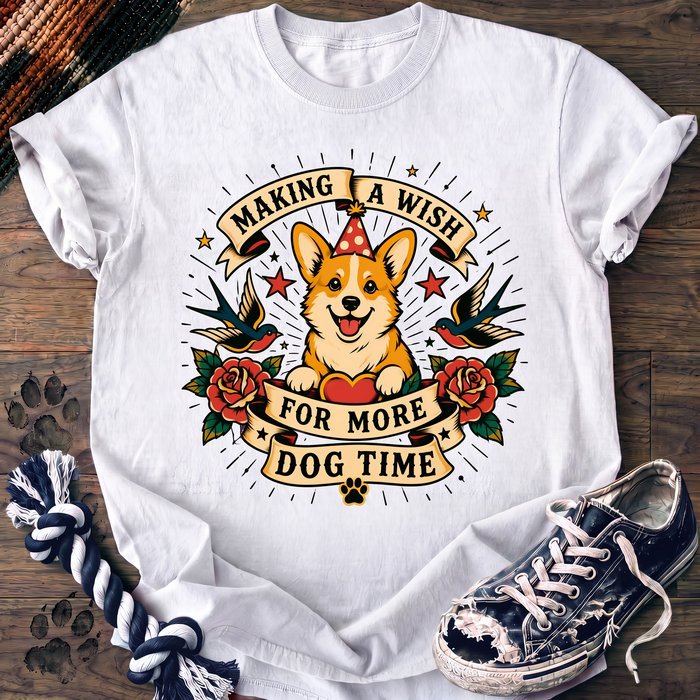 Making A Wish For More Dog Time - Corgi - PAWSSION CLUB