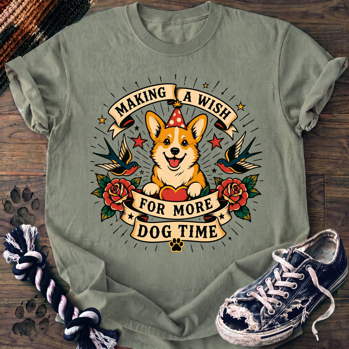 Making A Wish For More Dog Time - Corgi - PAWSSION CLUB