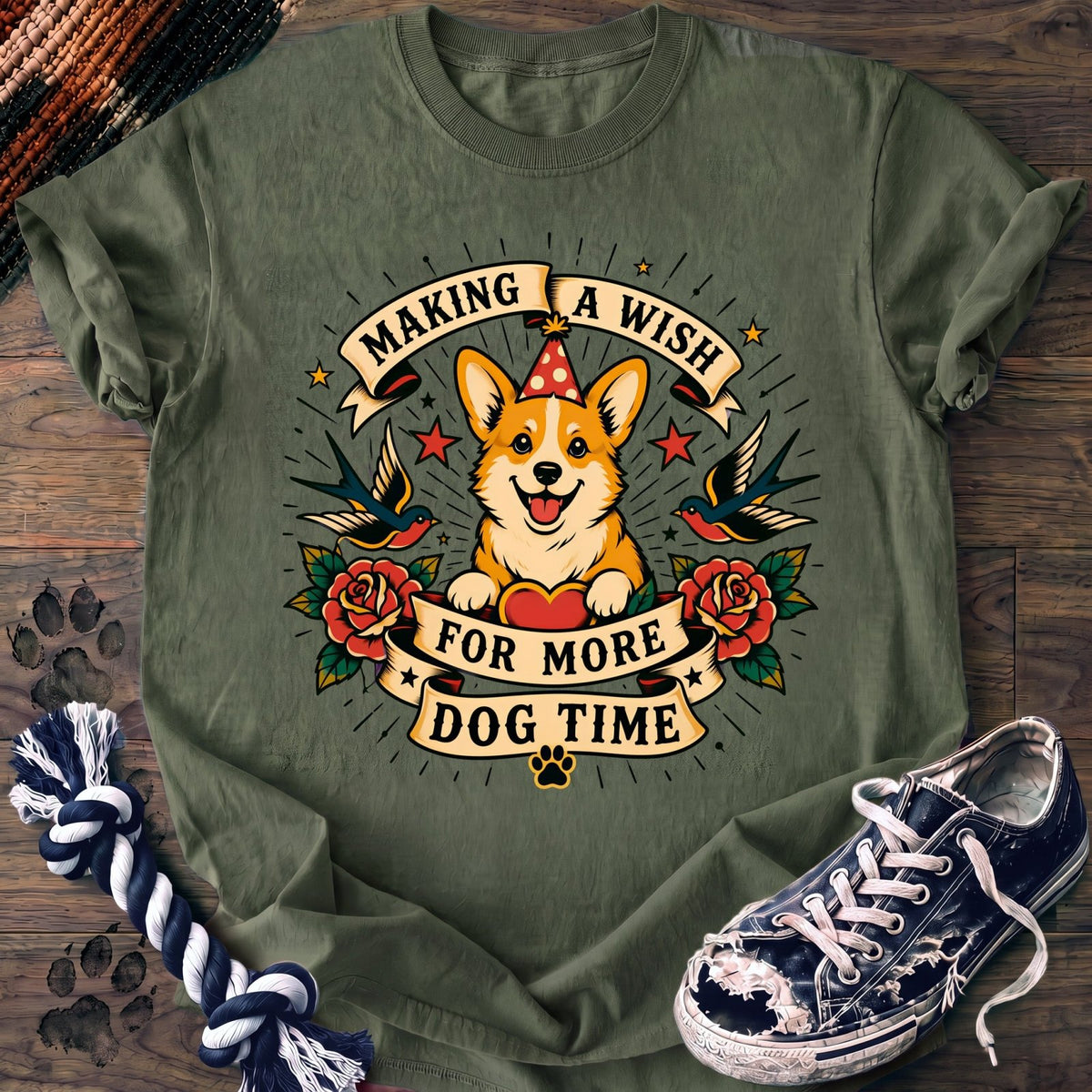 Making A Wish For More Dog Time - Corgi - PAWSSION CLUB