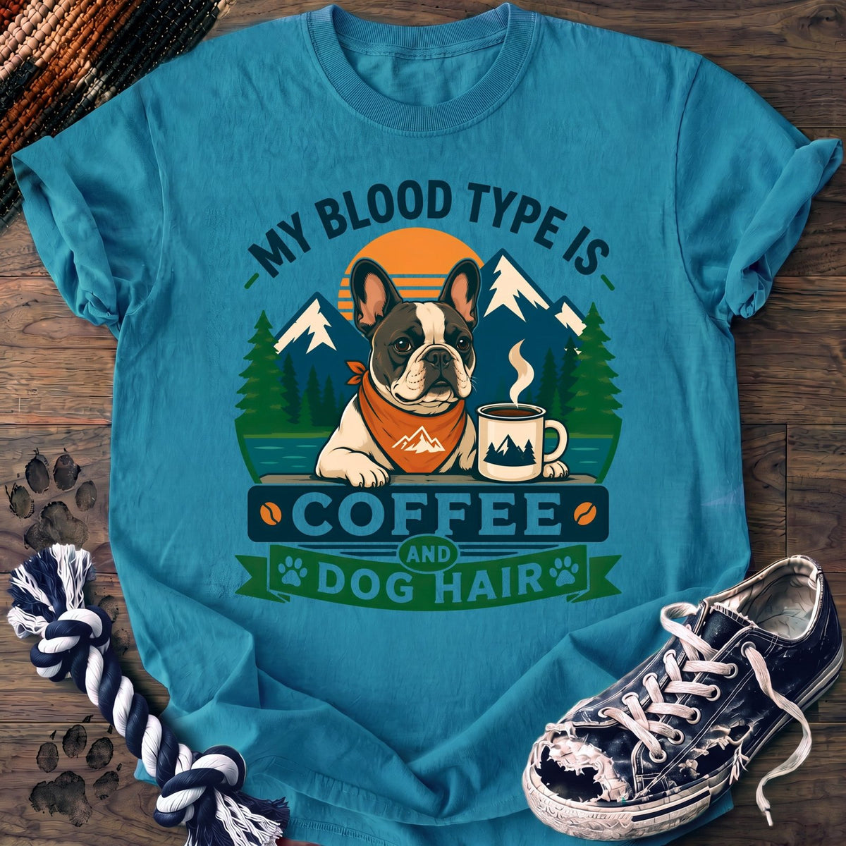 My Blood Type Is Coffee And Dog Hair - French Bulldog - PAWSSION CLUB
