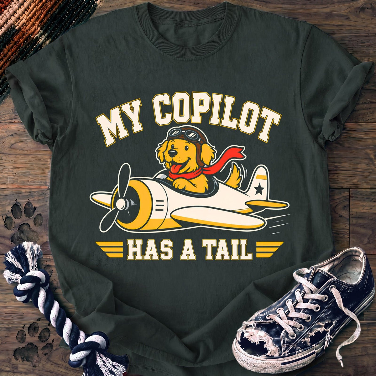 My Copilot Has A Tail - Goldendoodle - PAWSSION CLUB