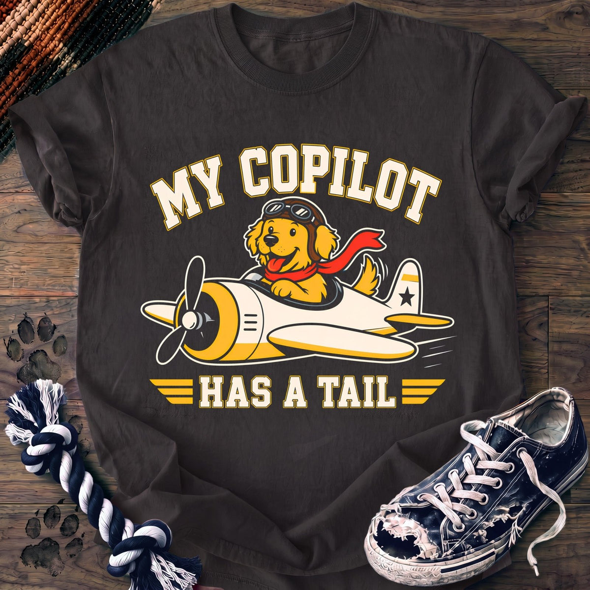 My Copilot Has A Tail - Goldendoodle - PAWSSION CLUB