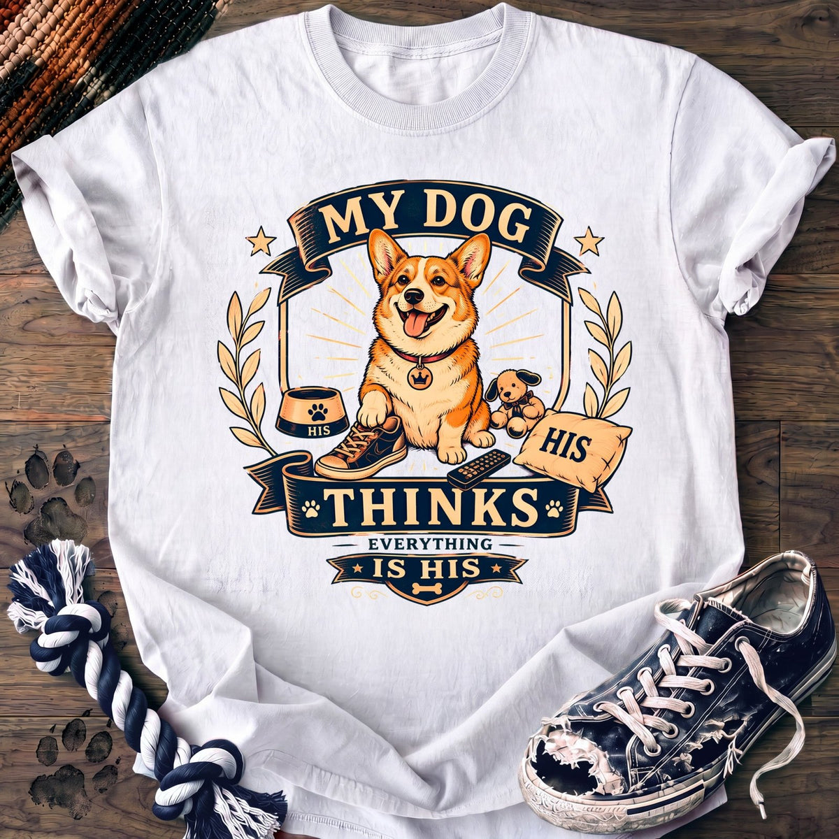 My Dog Thinks Everything Is His - Corgi - PAWSSION CLUB