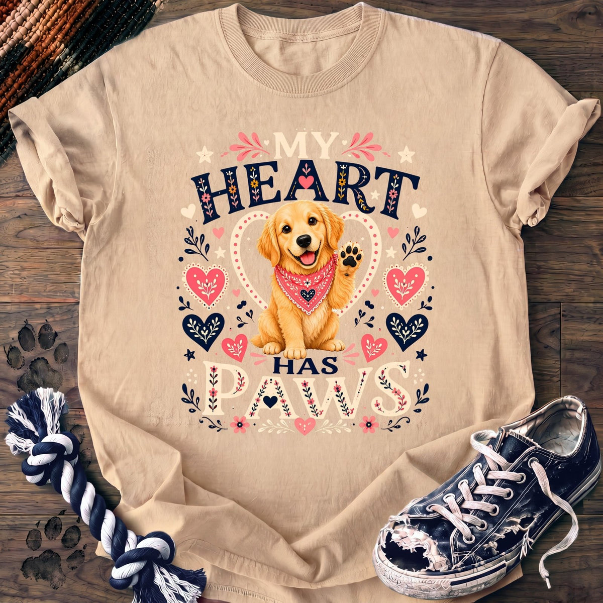 My Heart Has Paws - Golden Retriever - PAWSSION CLUB