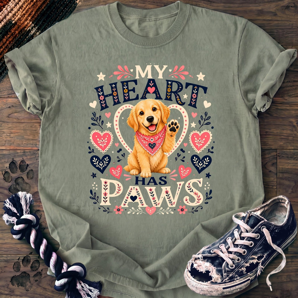 My Heart Has Paws - Golden Retriever - PAWSSION CLUB