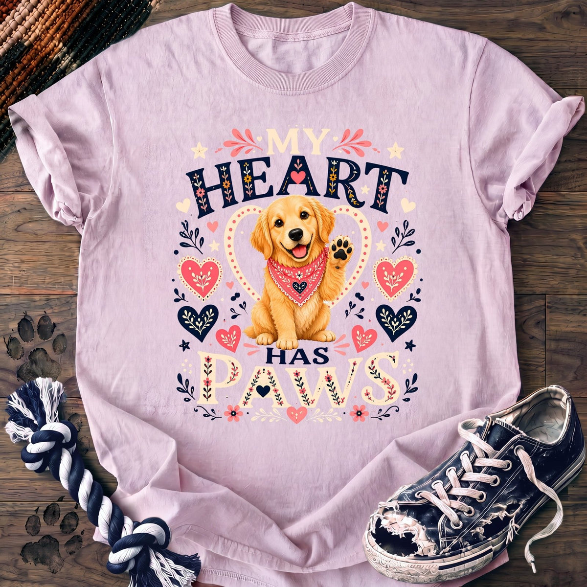 My Heart Has Paws - Golden Retriever - PAWSSION CLUB