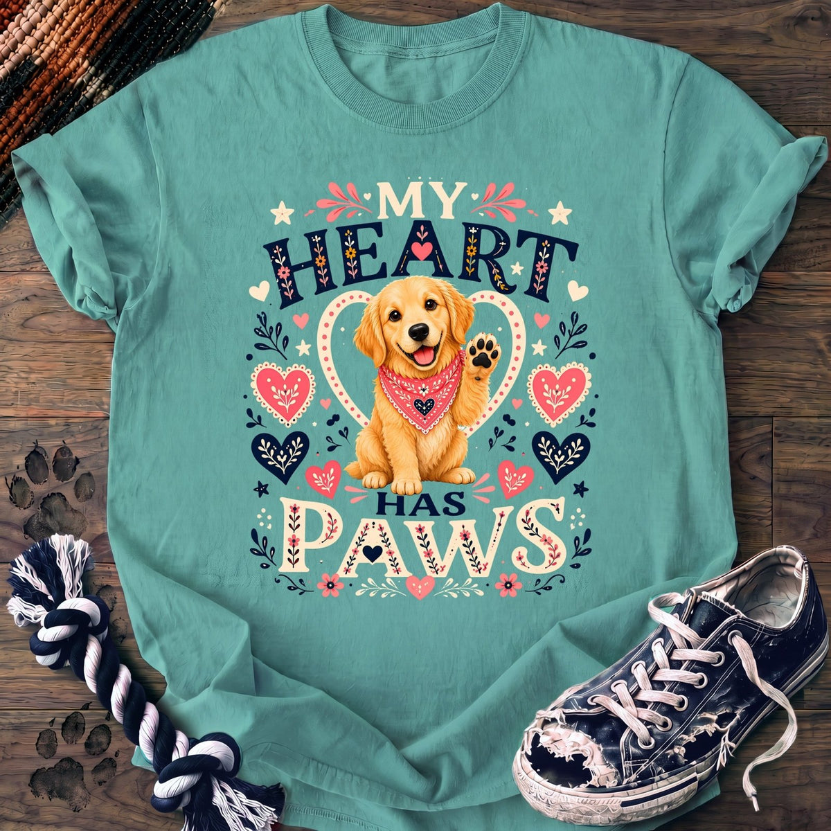 My Heart Has Paws - Golden Retriever - PAWSSION CLUB