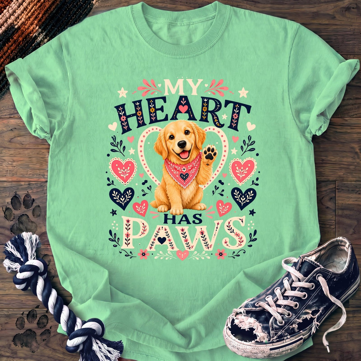 My Heart Has Paws - Golden Retriever - PAWSSION CLUB