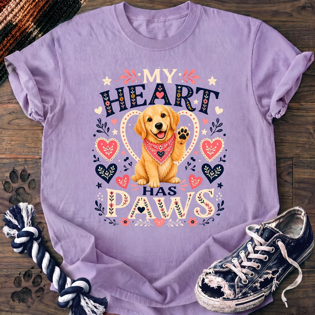 My Heart Has Paws - Golden Retriever - PAWSSION CLUB