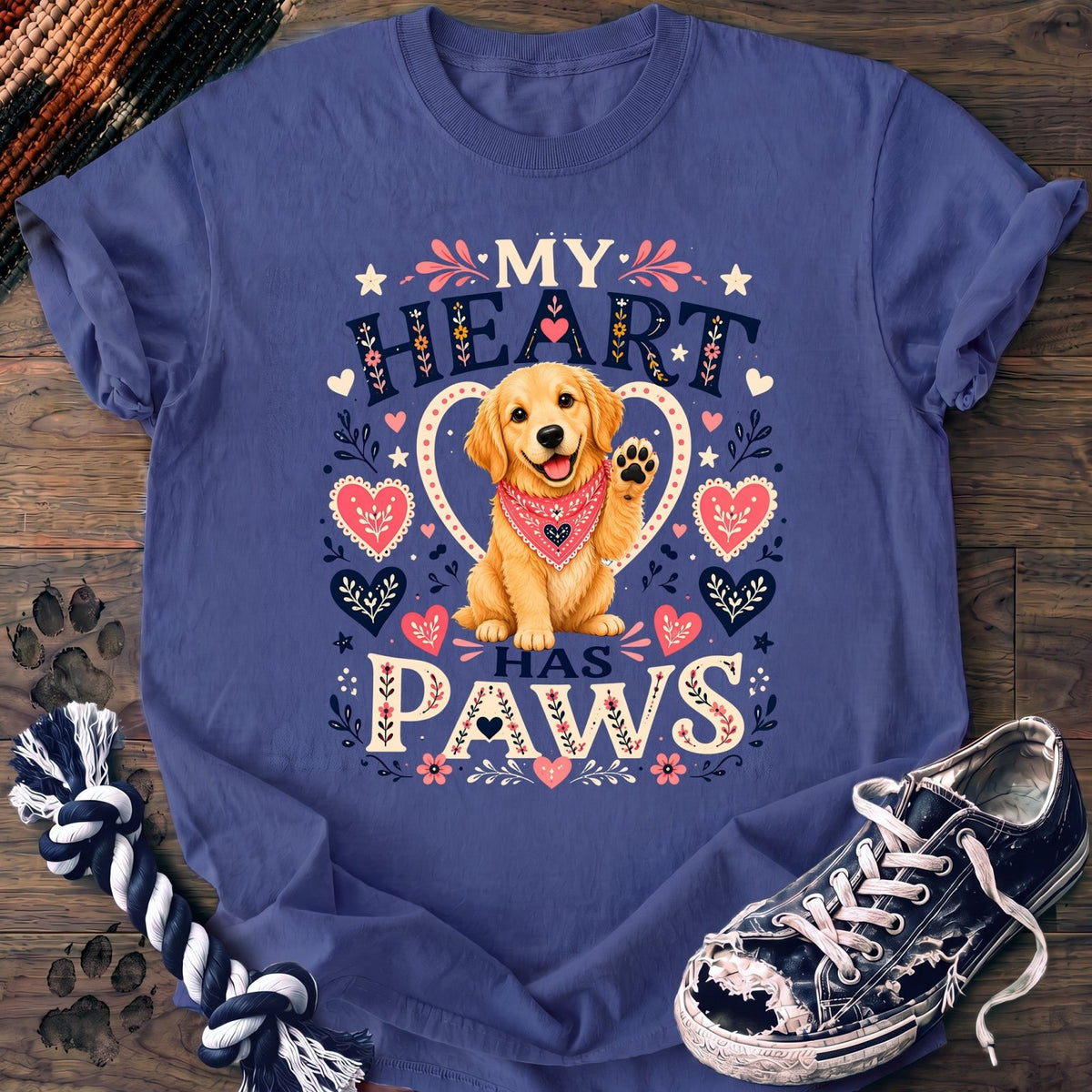 My Heart Has Paws - Golden Retriever - PAWSSION CLUB